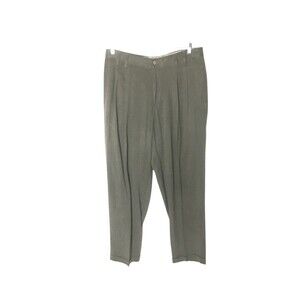 Tommy Bahama Pants Men's Size 36 Grayish Green 100% Silk Tapered Leg